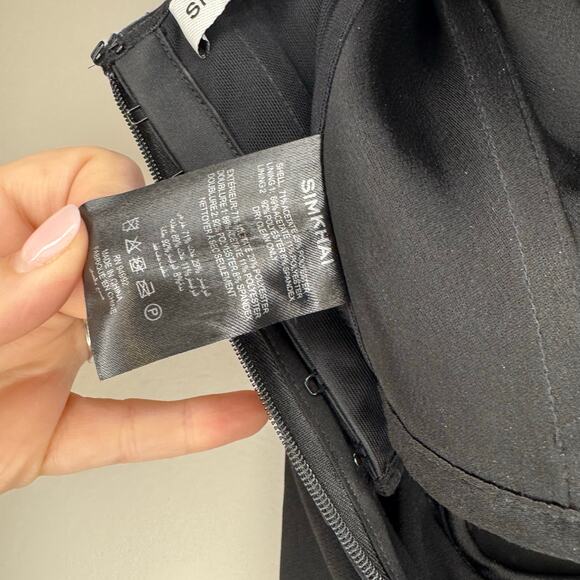 Jonathan Simkhai Keelan Black Strapless Bustier Midi Dress 2 - Picture 10 of 11